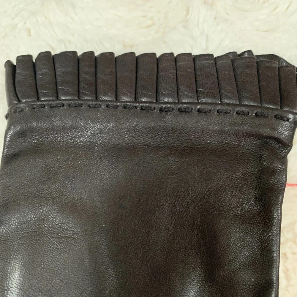 Vintage Aris Brown Leather Gloves Size 7 1/2